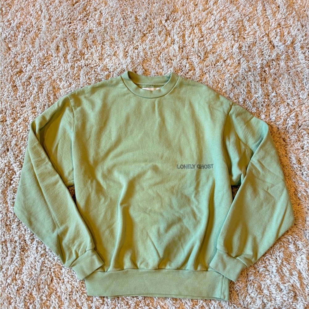 Lonely Ghost Green Crewneck